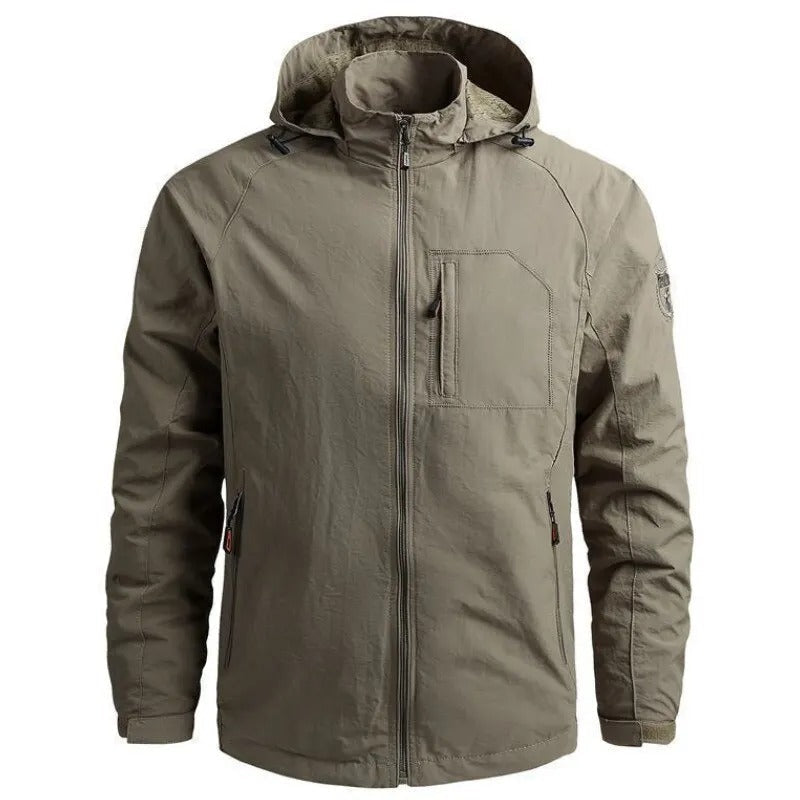 Men's Waterproof Cargo Jacket - Functional Winter Outerwear
