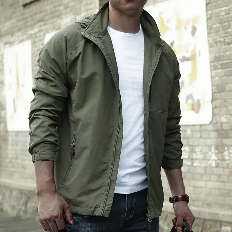 Men's Waterproof Cargo Jacket - Functional Winter Outerwear