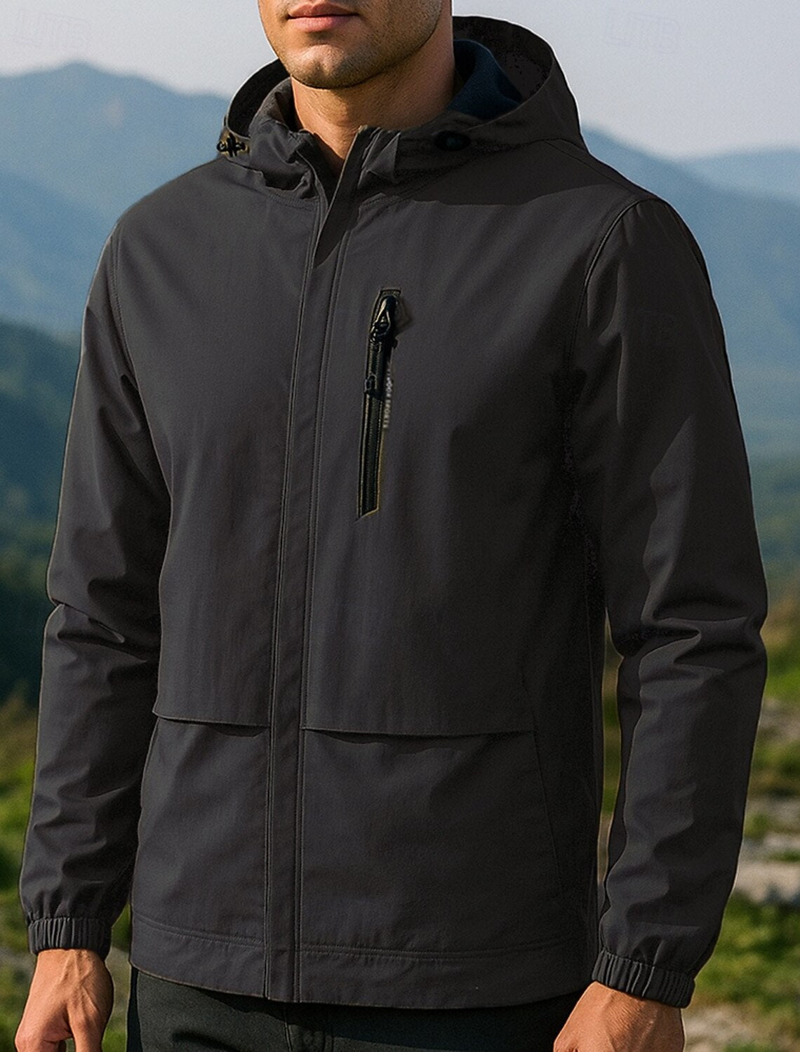 Men's Waterproof Fleece Jacket with Hood for Winter Adventures 0