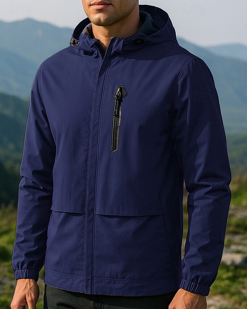 Men's Waterproof Fleece Jacket with Hood for Winter Adventures 1