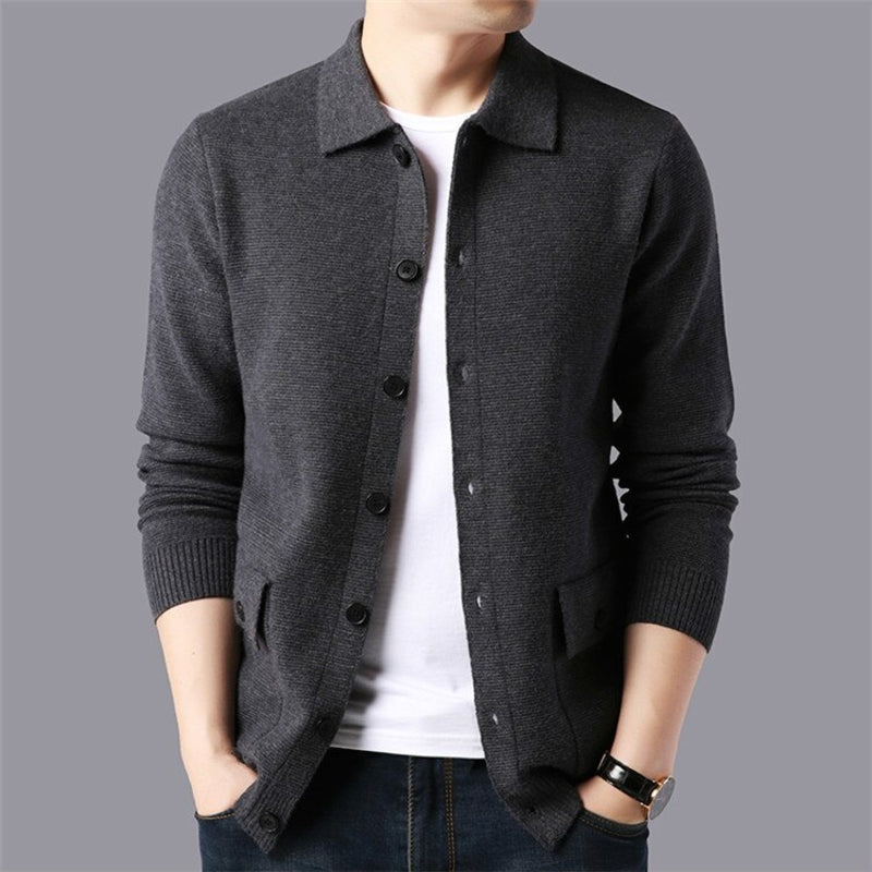 Men's Wool Vest with High Collar 5