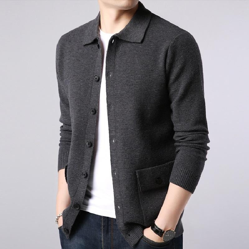Men's Wool Vest with High Collar 6