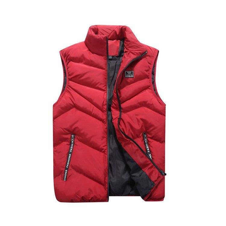 Men's Zip-Up Vest with Vertical Seams 3