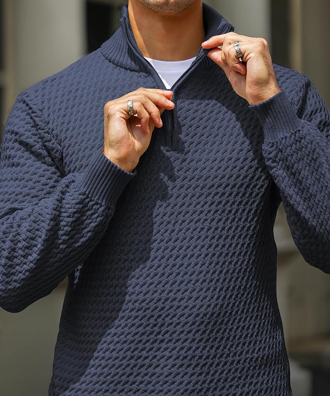 Men's Zip Up Sweater for Comfort and Style