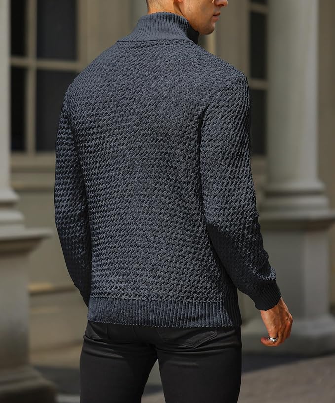 Men's Zip Up Sweater for Comfort and Style