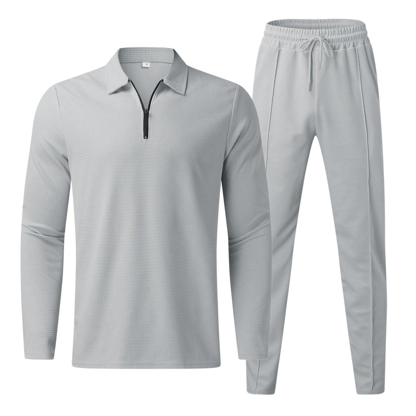 Men's Zippered Lounge Set for Casual Comfort 3
