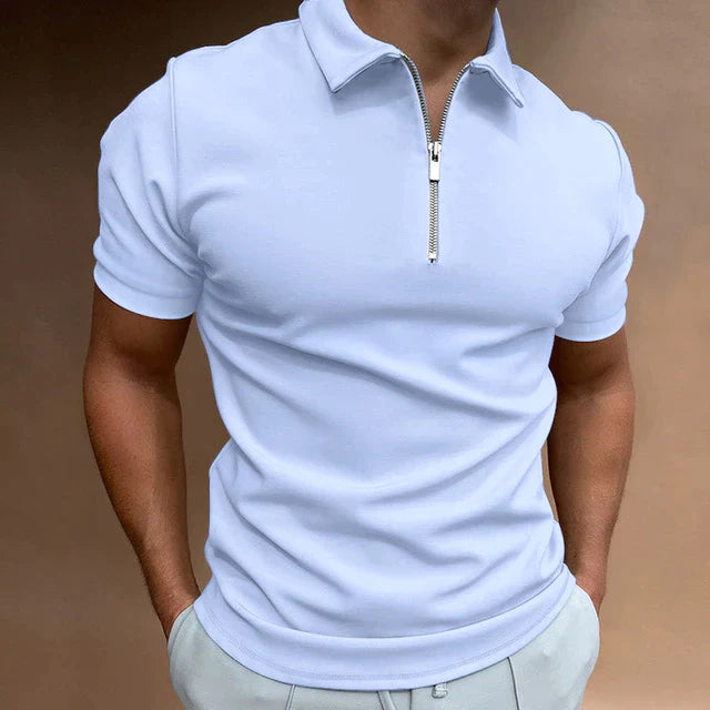 Men's Zippered Polo Shirt for Casual Wear 10