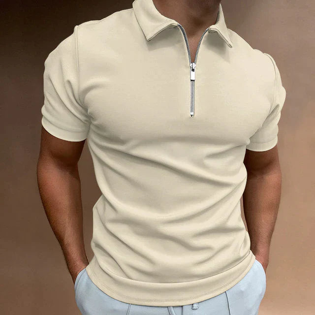 Men's Zippered Polo Shirt for Casual Wear 13