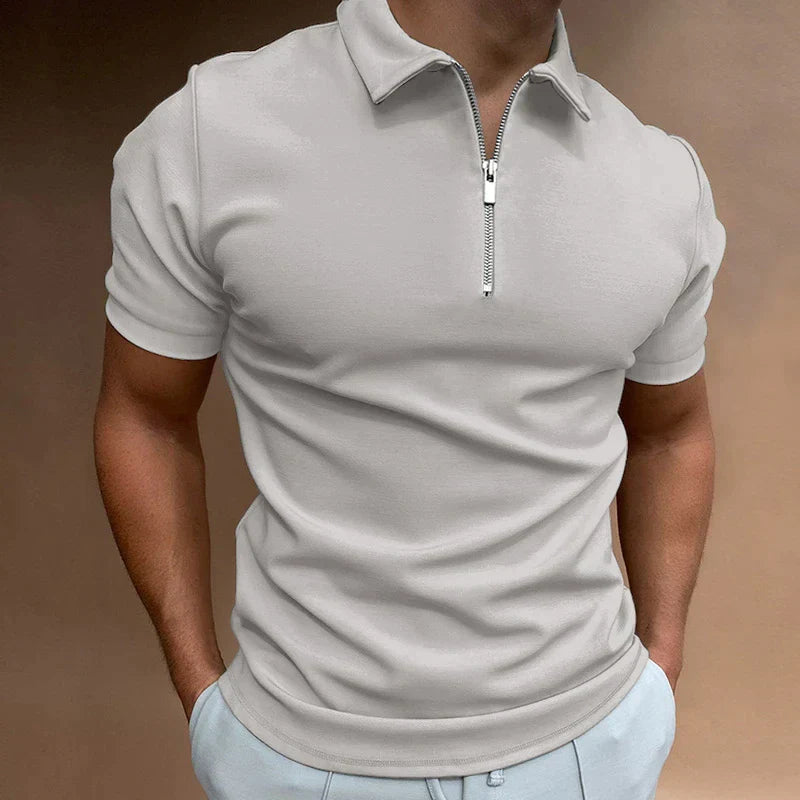 Men's Zippered Polo Shirt for Casual Wear 3