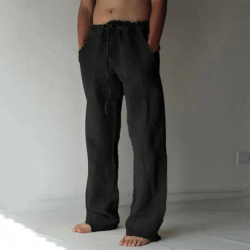Variant image for Pantalon Lin Homme Baggy Confortable et Aéré-25