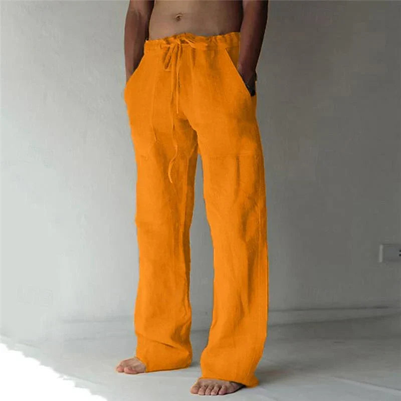 Variant image for Pantalon Lin Homme Baggy Confortable et Aéré-49