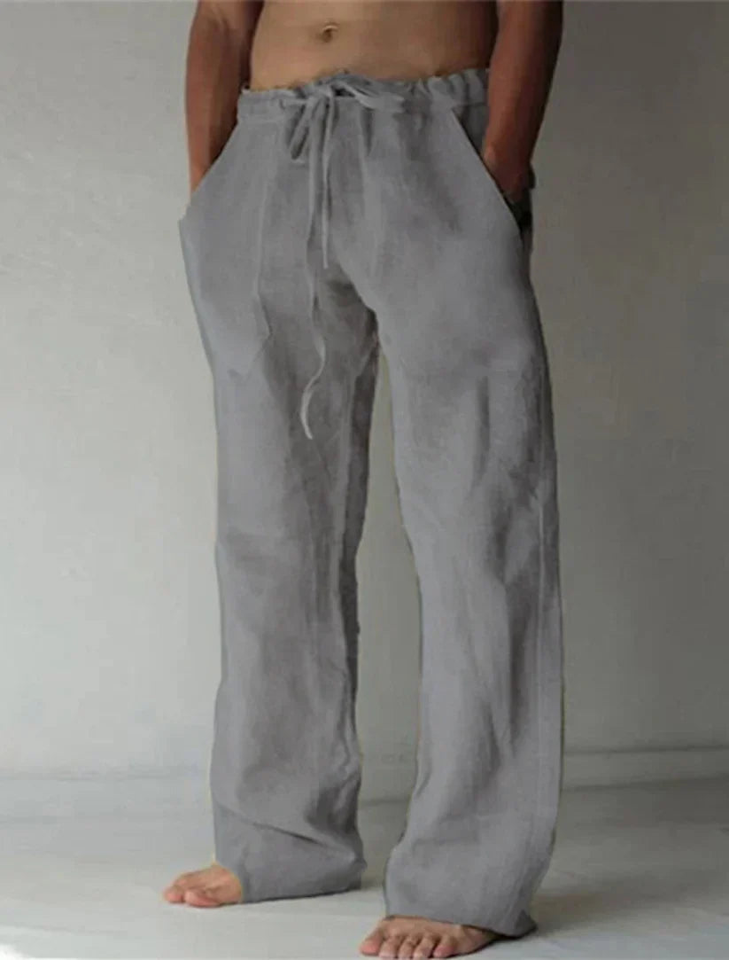 Variant image for Pantalon Lin Homme Baggy Confortable et Aéré-57