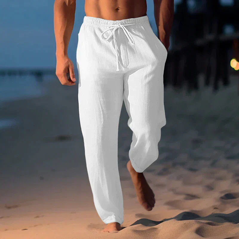 Pantalon Lin Homme Décontracté 100% Lin-3