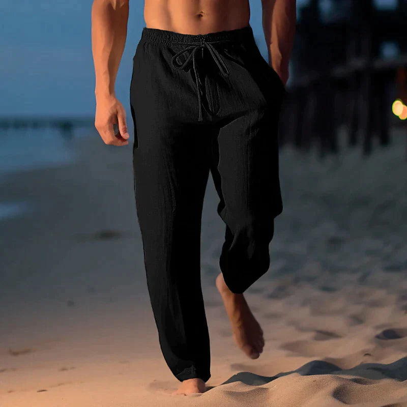 Pantalon Lin Homme Décontracté 100% Lin-4
