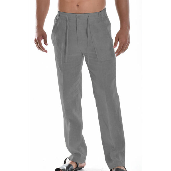 Variant image for Pantalon Lin Homme Décontracté 100% Lin Respirant-6