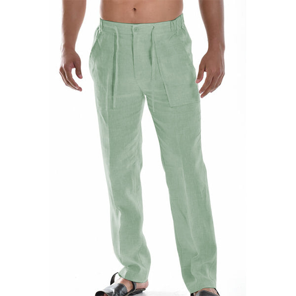 Pantalon Lin Homme Décontracté 100% Lin Respirant-6