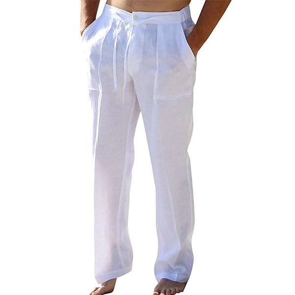 Variant image for Pantalon Lin Homme Décontracté 100% Lin Respirant-2