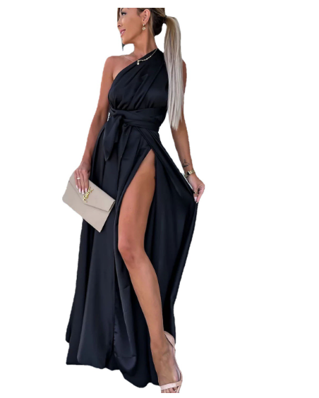 Variant image for Robe Longue Femme Chic Été Tissu Fluide-25