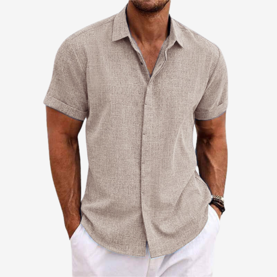 Men’s Linen Short Sleeve Shirt – Summer Style
