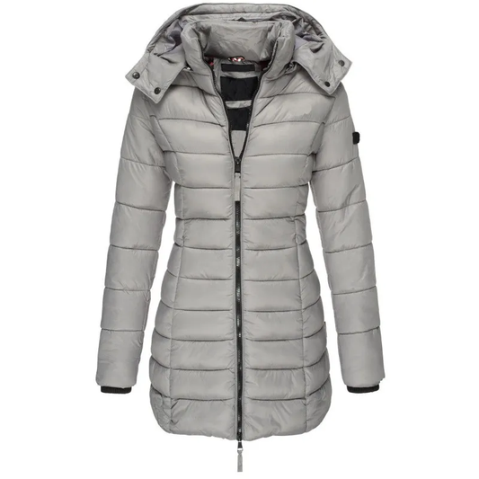 Women's Black Puffer Jacket - Warm Winter Coat