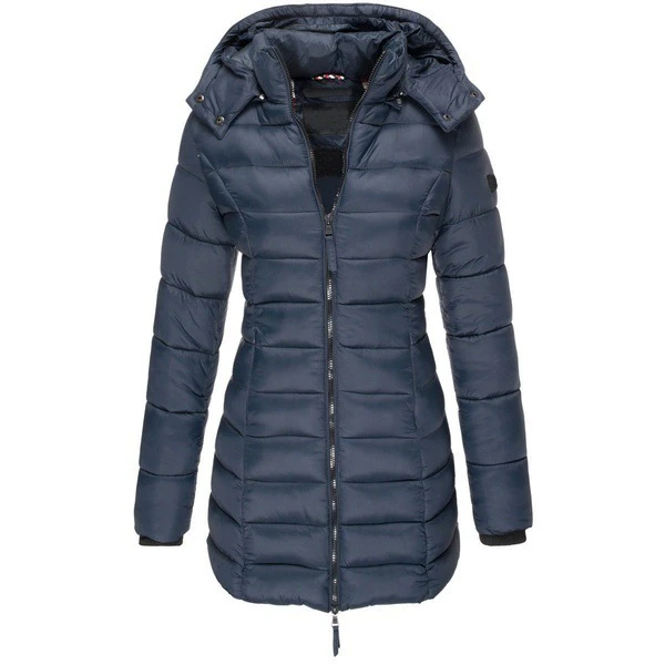 Women's Black Puffer Jacket - Warm Winter Coat