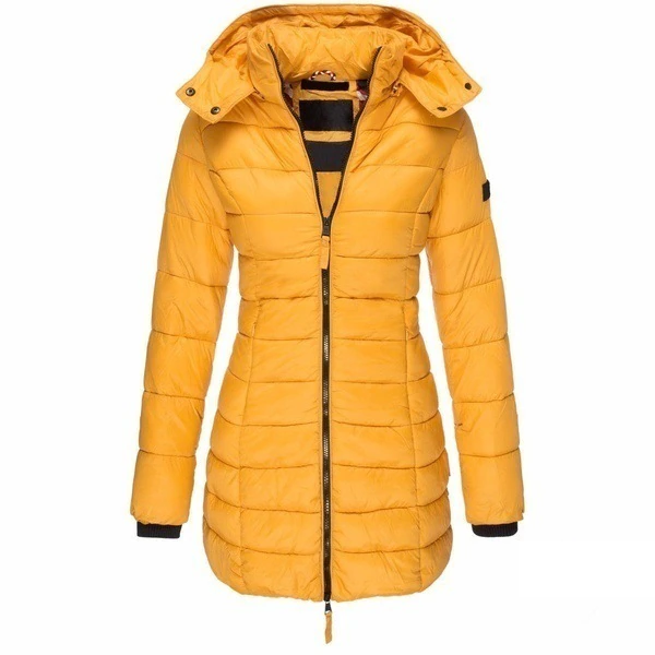 Women's Black Puffer Jacket - Warm Winter Coat