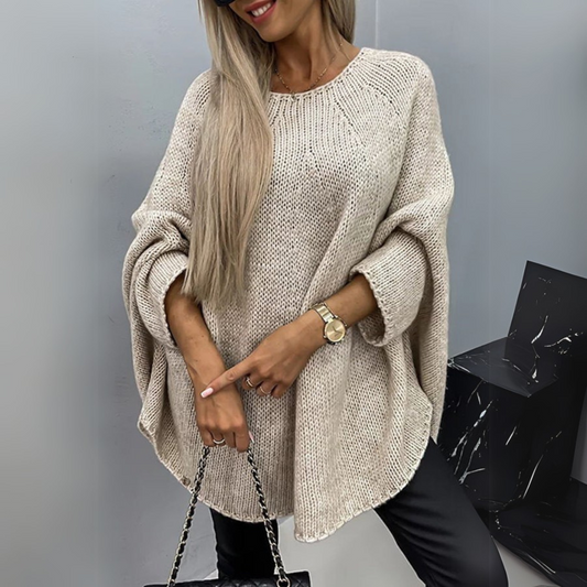 Women's Cable Knit Sweater with Round Neck 0