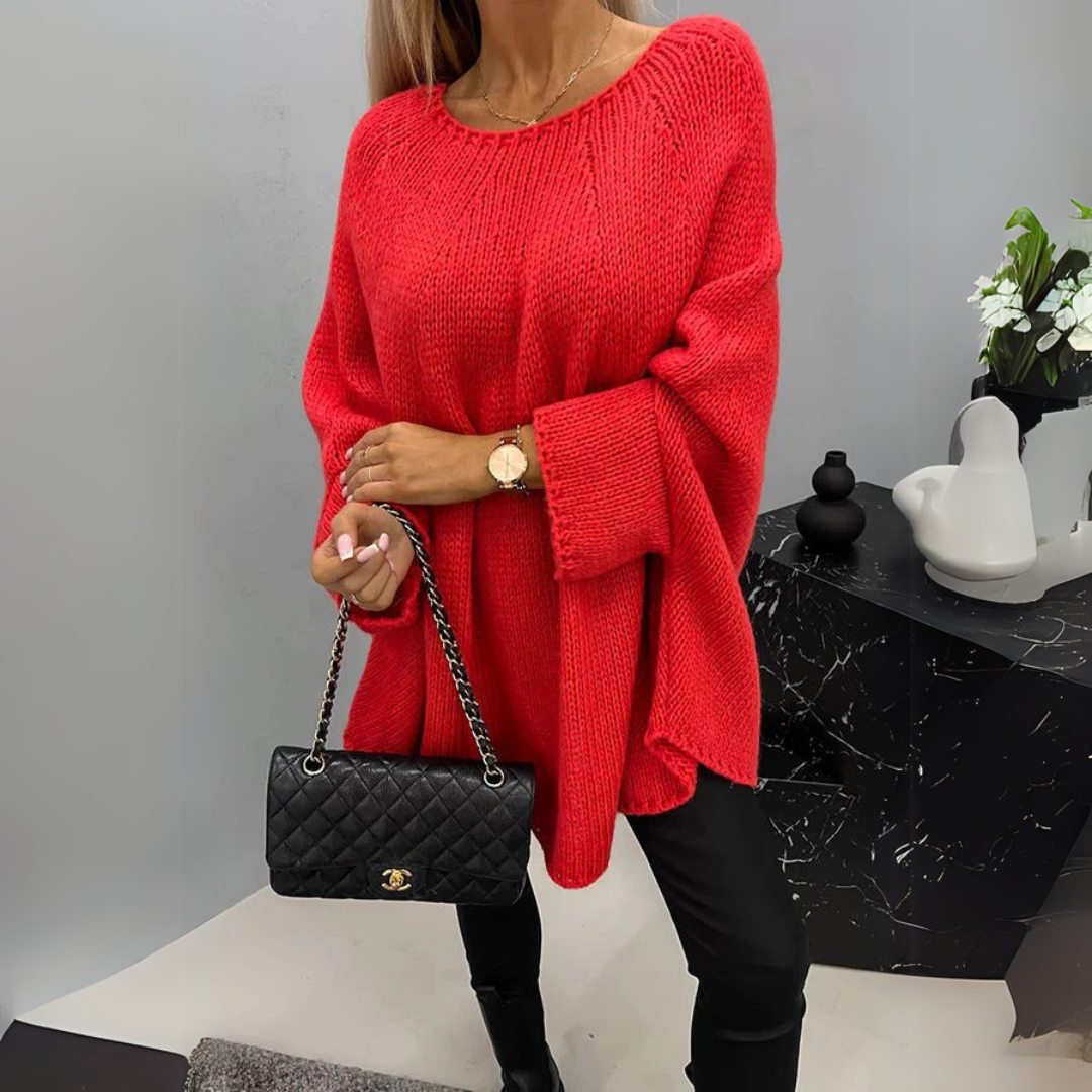 Women's Cable Knit Sweater with Round Neck 4