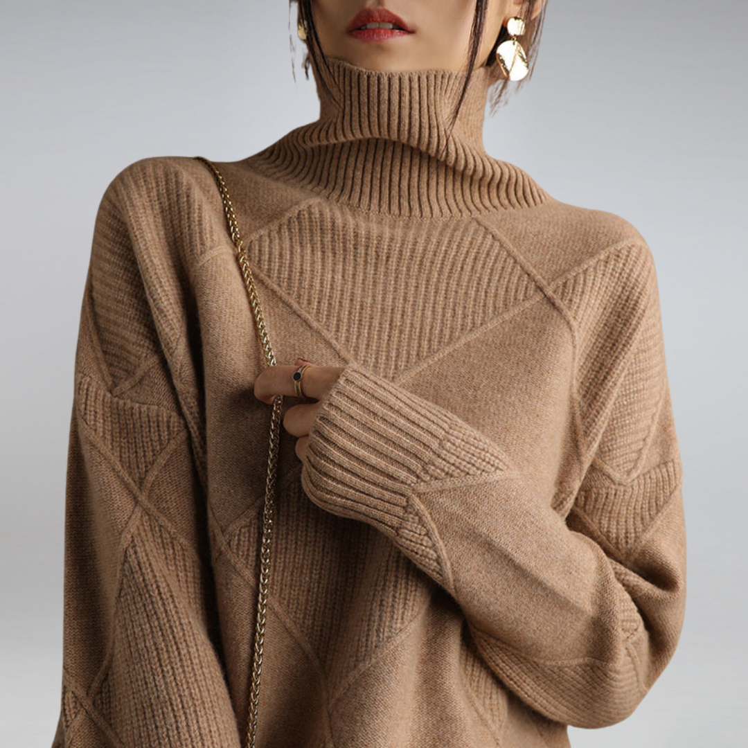Women's Cashmere Turtleneck Sweater 1