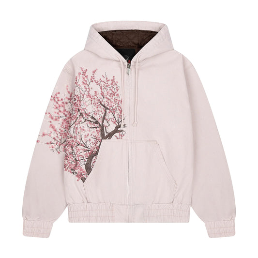 Women's Casual Hoodie with Cherry Flower Print 0