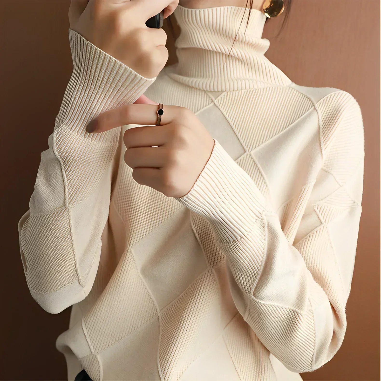 Women's Cozy Roll Collar Sweater 0