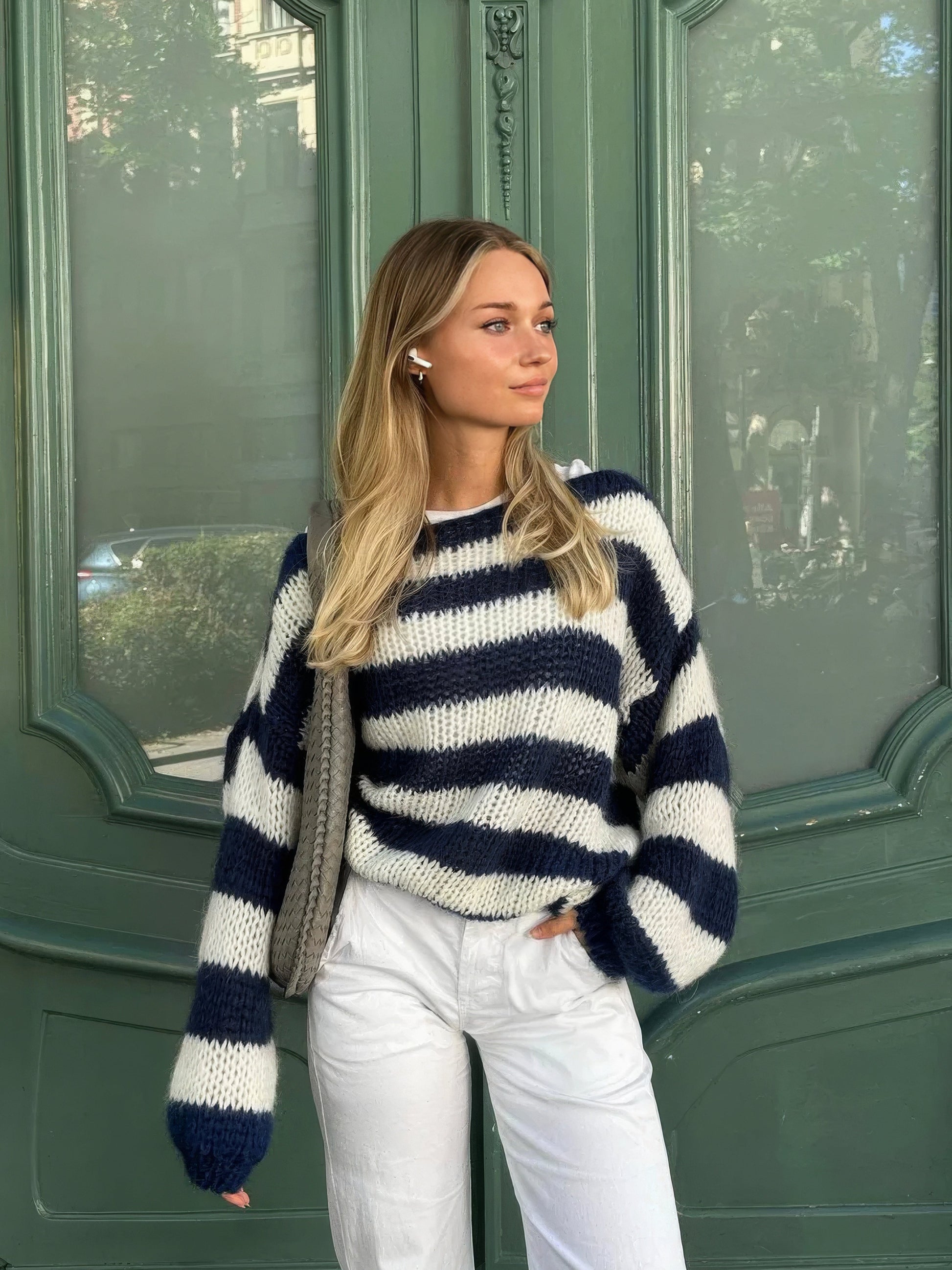 Women's Cozy Striped Sweater 1