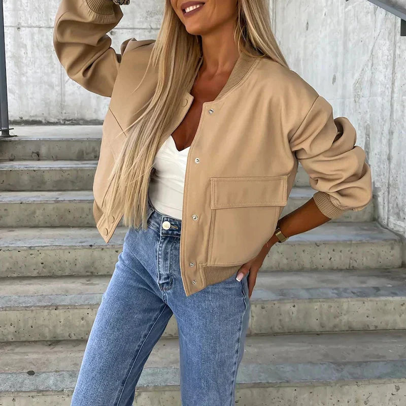 Women's Cropped Bomber Jacket 3