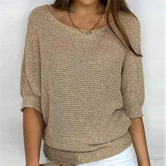 Women's Elegant Cross-Knit Sweater 0