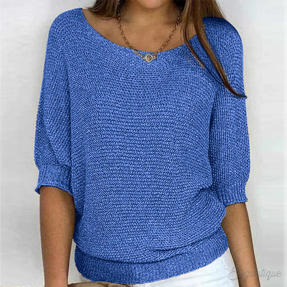 Women's Elegant Cross-Knit Sweater 3