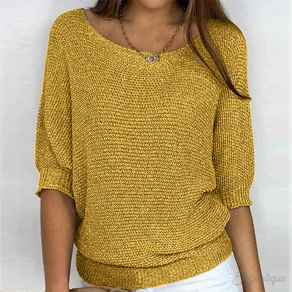 Women's Elegant Cross-Knit Sweater 4