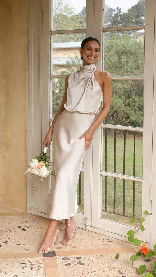 Women's Elegant Formal Dress with Neckholder Design 1