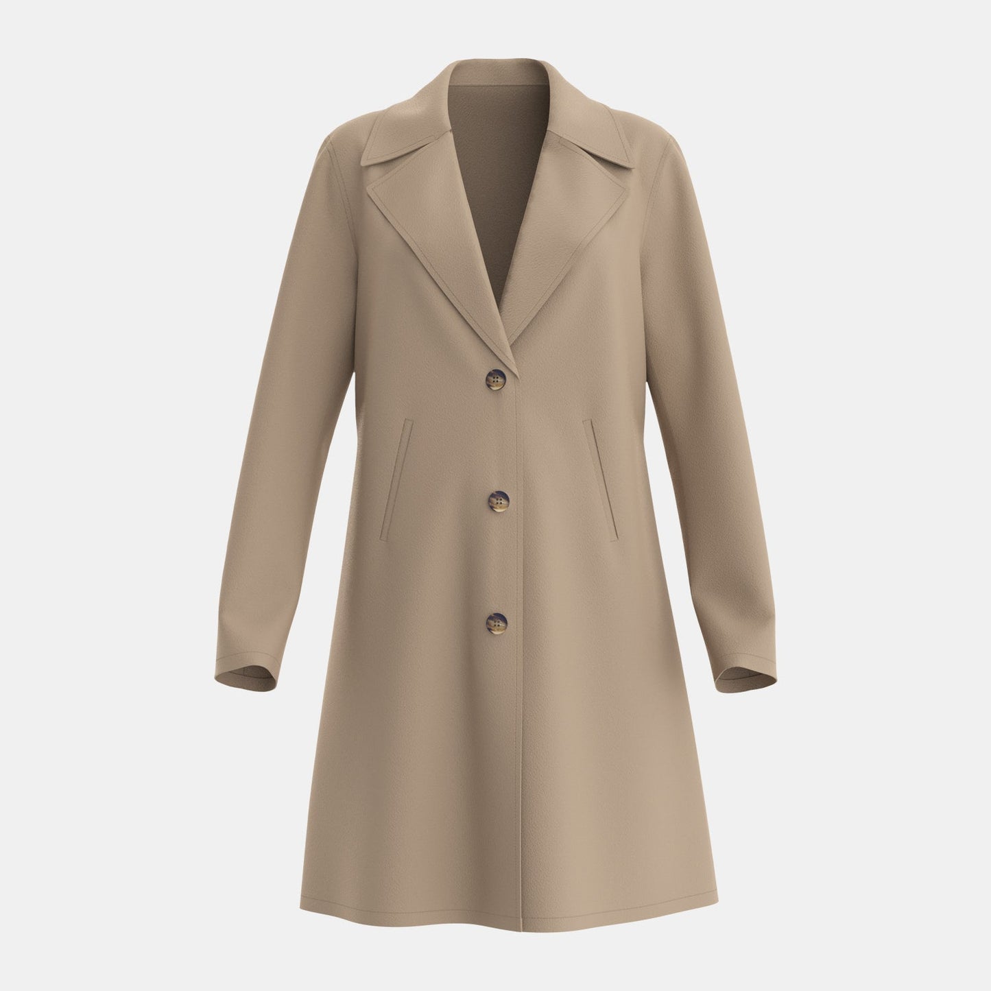 Women's Elegant Lapel Coat 2