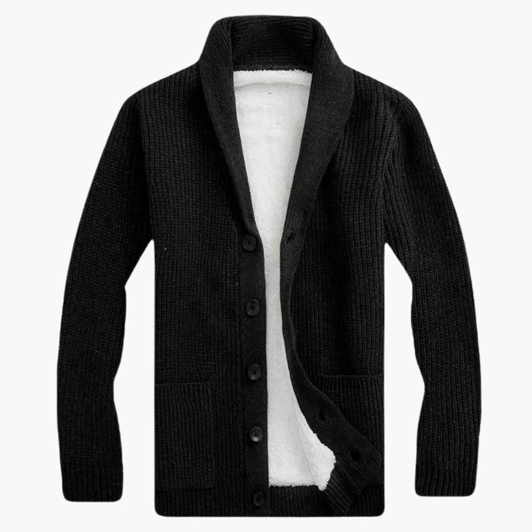 Women's Fleece Shawl Collar Cardigan 1