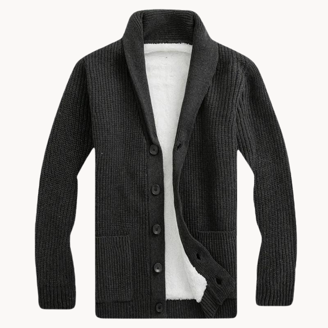 Women's Fleece Shawl Collar Cardigan 3