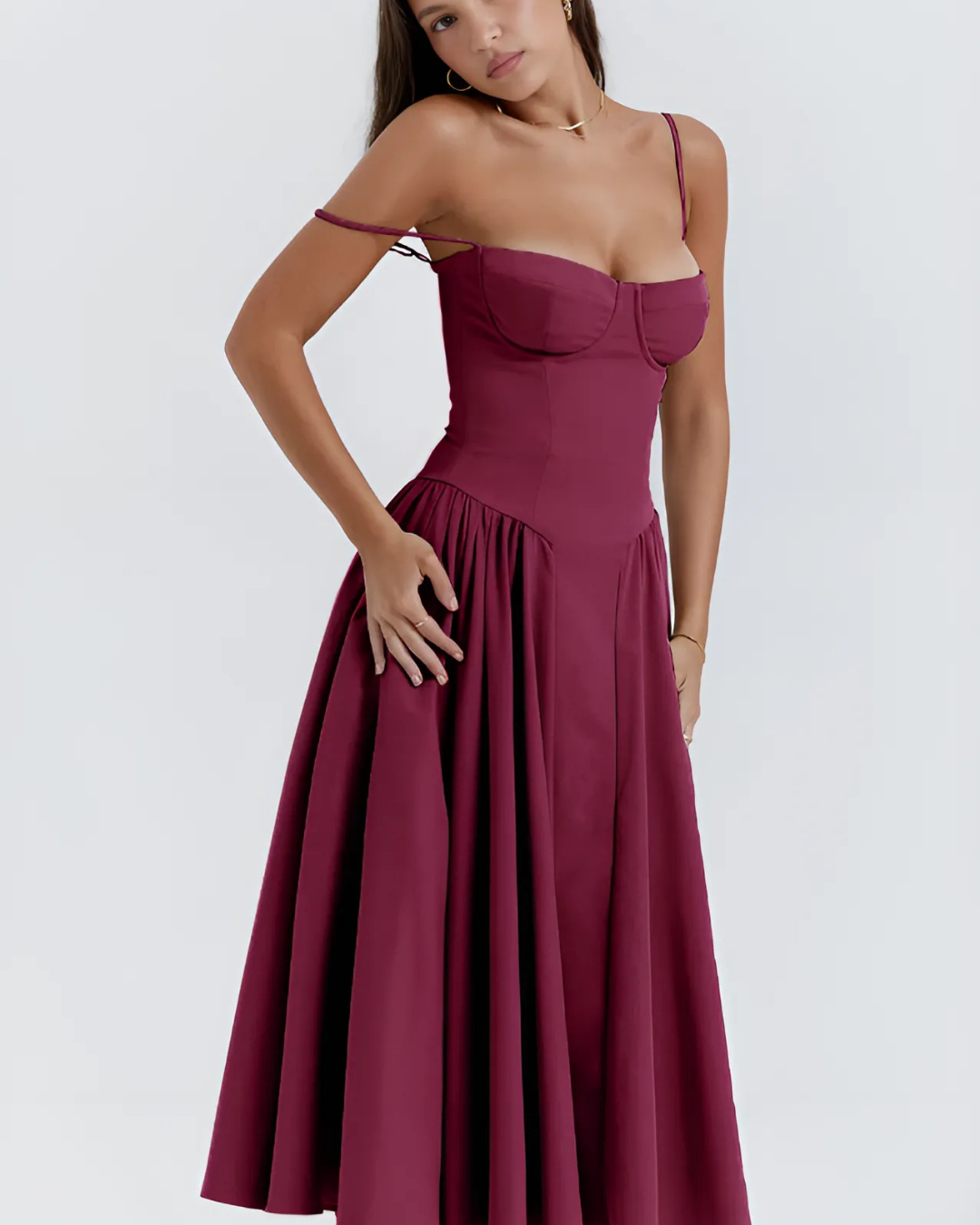 Women's Flowy Midi Dress for Summer Casual Outings 10