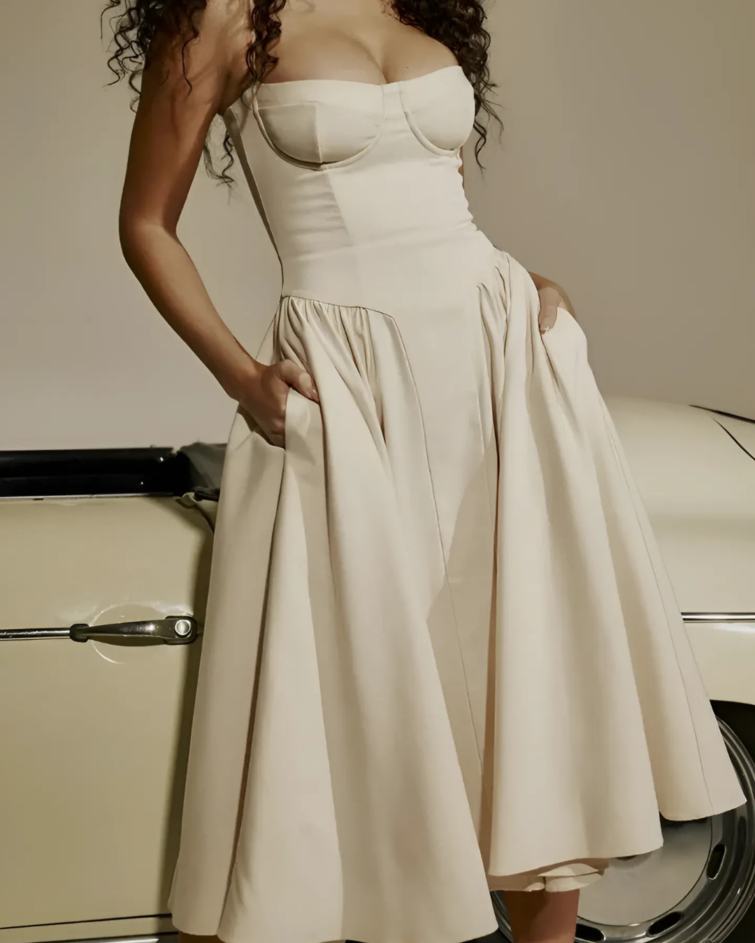 Women's Flowy Midi Dress for Summer Casual Outings 2