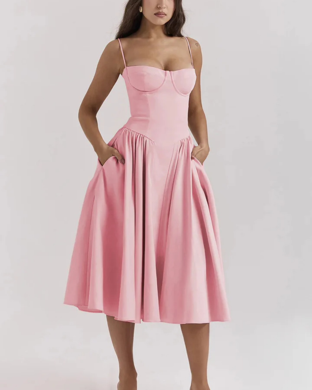 Women's Flowy Midi Dress for Summer Casual Outings 5