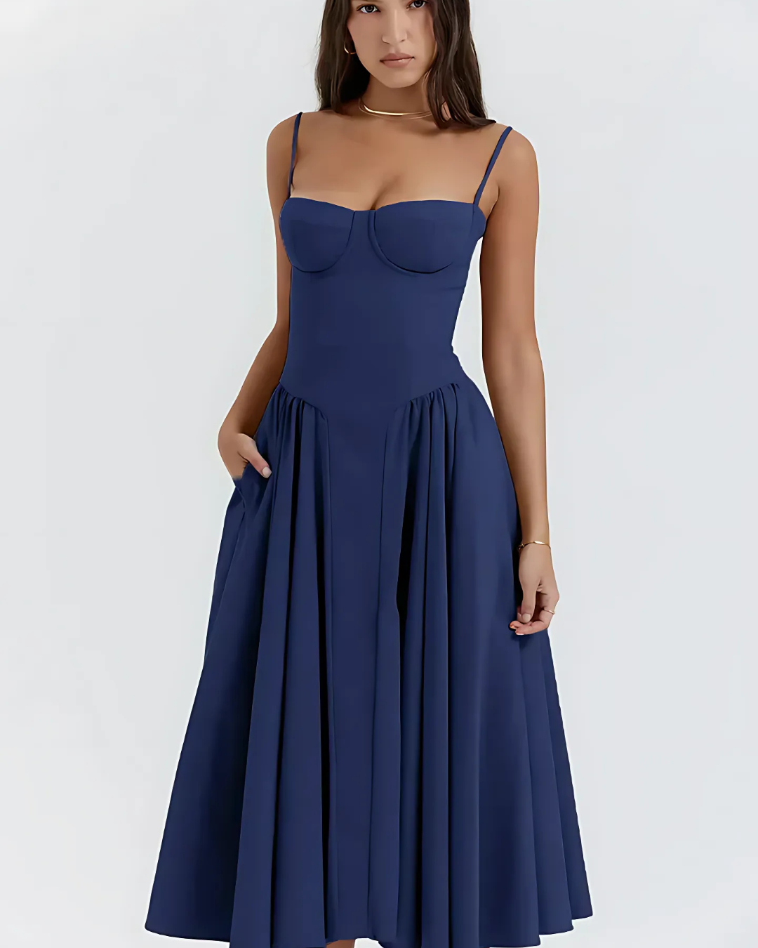 Women's Flowy Midi Dress for Summer Casual Outings 8