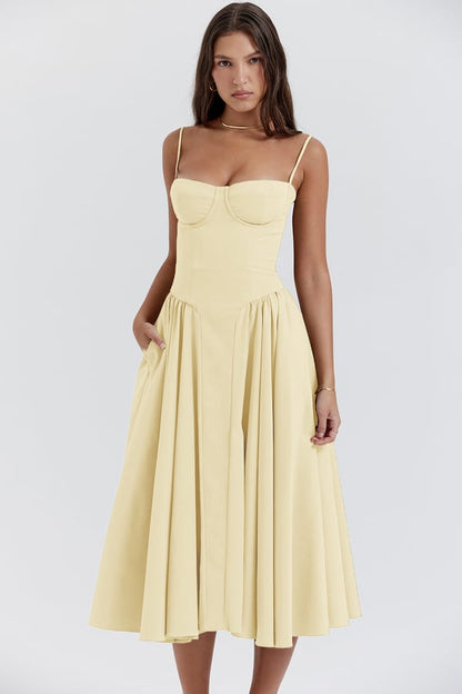 Women's Flowy Midi Dress for Summer Casual Outings 9