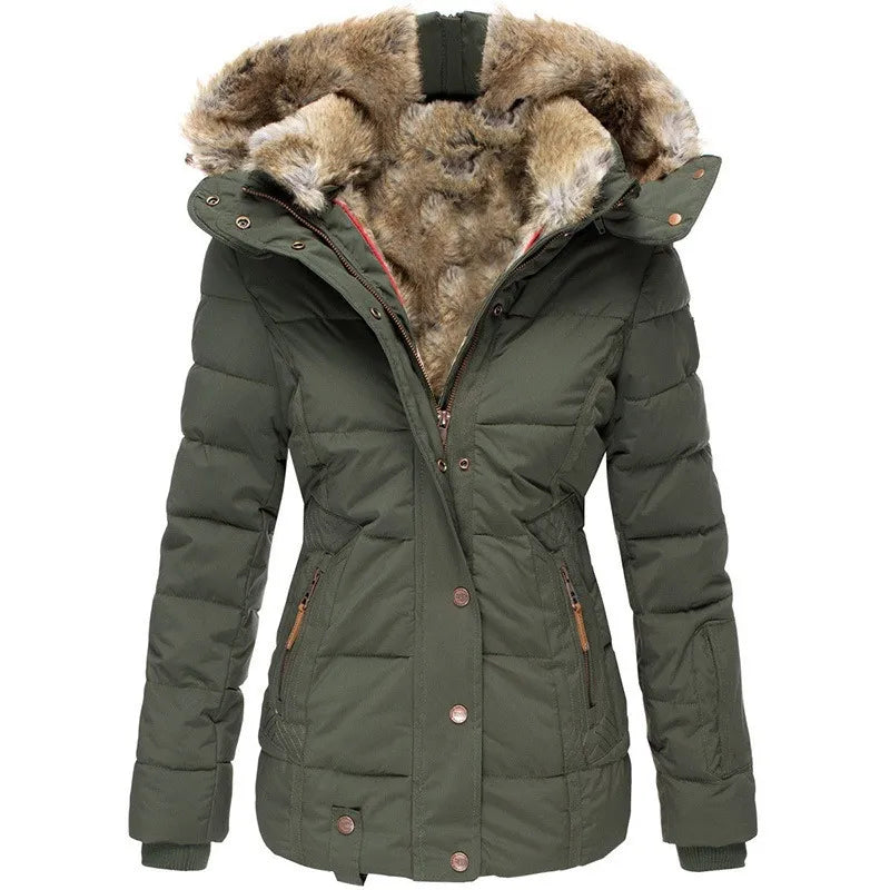 Women's Hooded Faux Fur Winter Coat 0