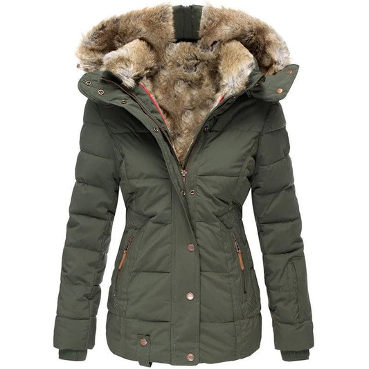 Women's Hooded Faux Fur Winter Coat 0