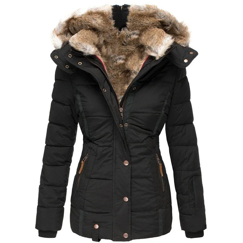 Women's Hooded Faux Fur Winter Coat 1