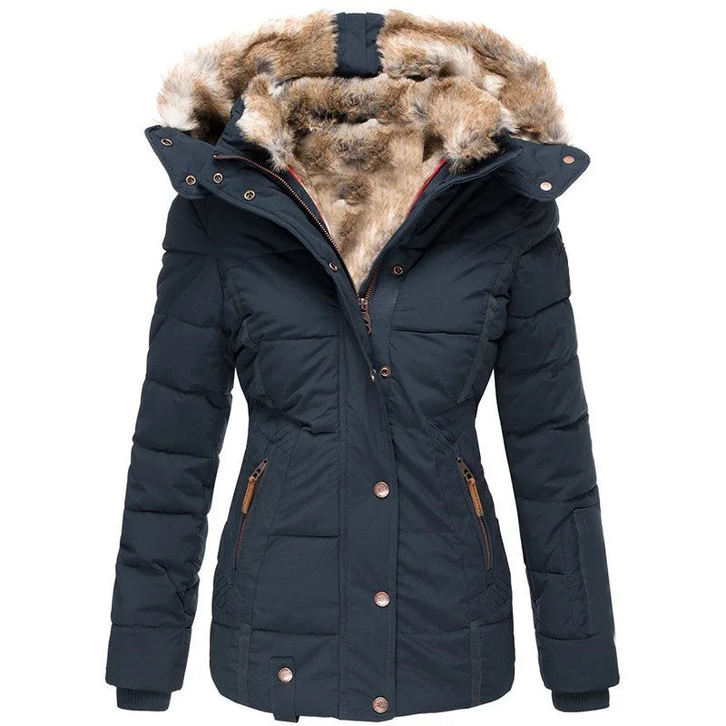 Women's Hooded Faux Fur Winter Coat 3