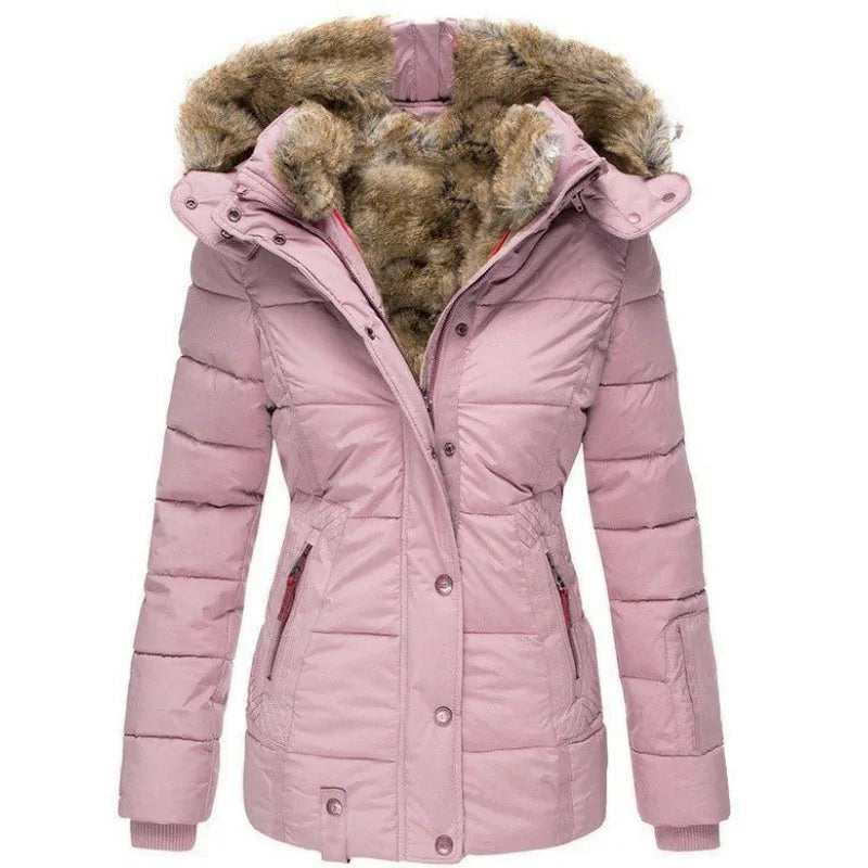 Women's Hooded Faux Fur Winter Coat 4